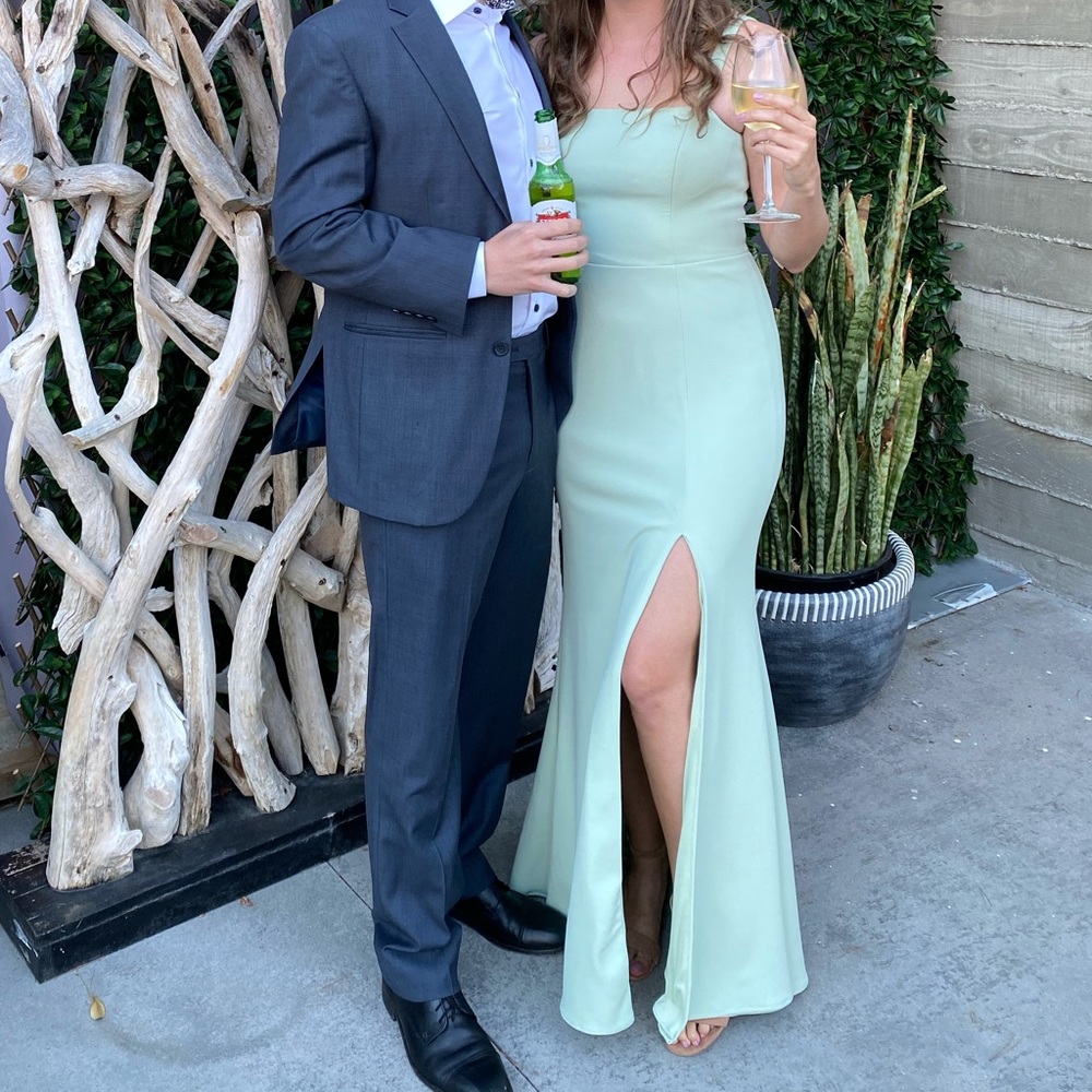 Sage green bridesmaid dress